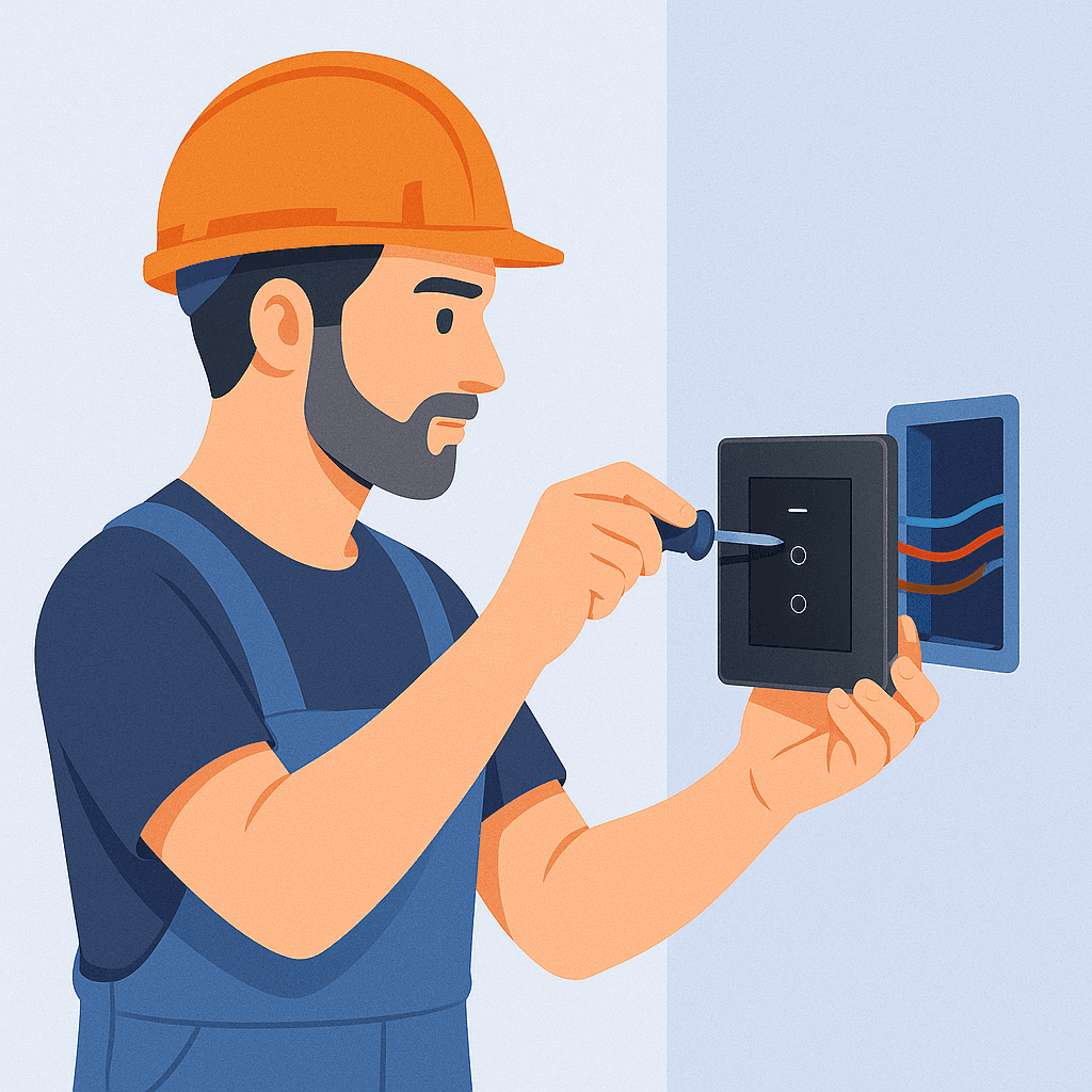 Smart home installation illustration